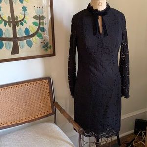 Nanette Lepore black lace sheath dress size 8